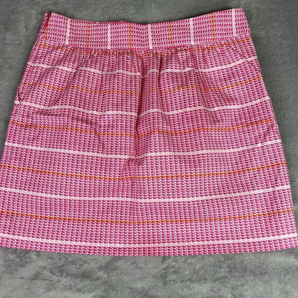 Vineyard Vines Skirt Womens 0 Pink Cotton Whale Print Stripe 29x16 side zip Mini - Picture 2 of 15